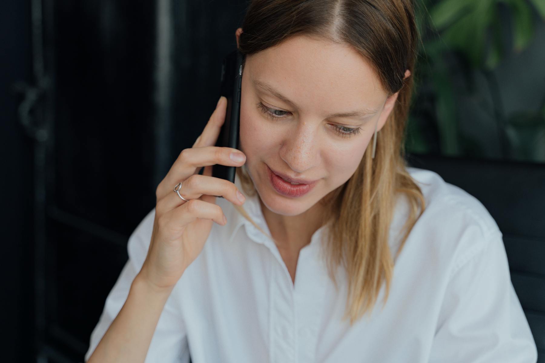 Client on a phone call